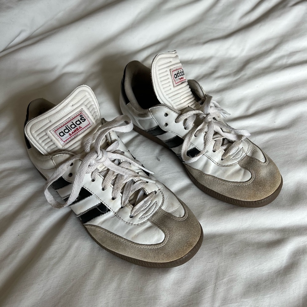 White adidas sambas